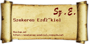 Szekeres Ezékiel névjegykártya